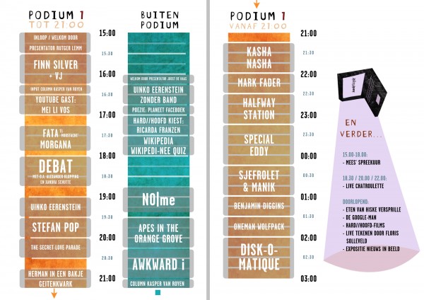 Blokkenschema festival