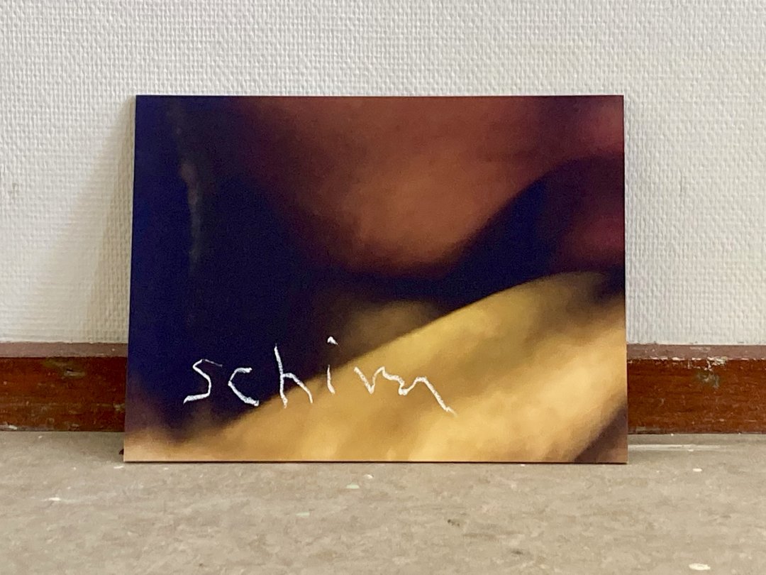 'Schim' - krijt op fotoprint, 2022, Jelly Hogendorp